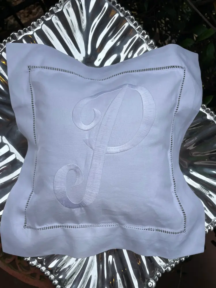 Sand Ceremony MONOGRAM RING BEARER PILLOW