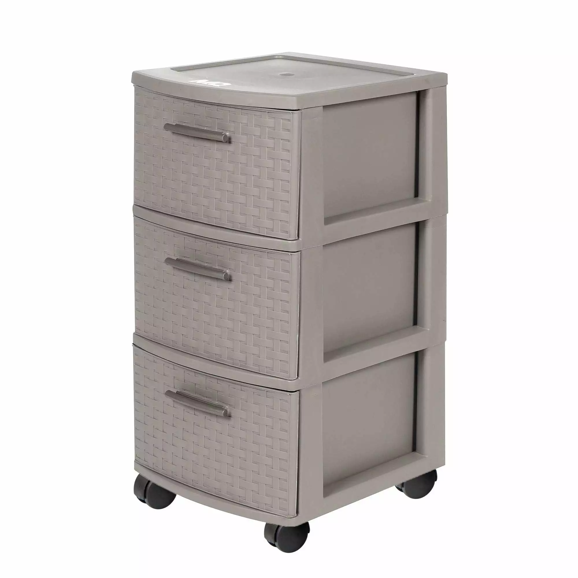 MQ INFINITY 3-Drawer Rolling Storage Cart Taupe