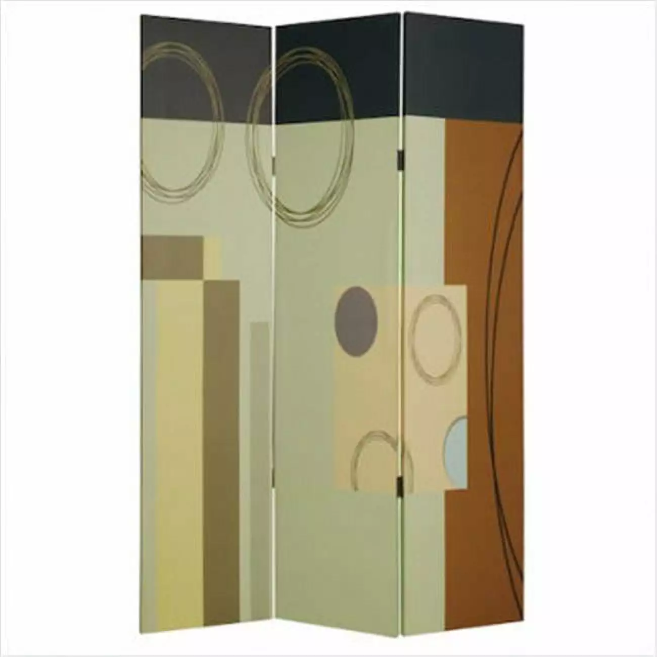 48 W x 72 H Haily Screen Room Divider Freestanding Partition Panel Jagged Designs