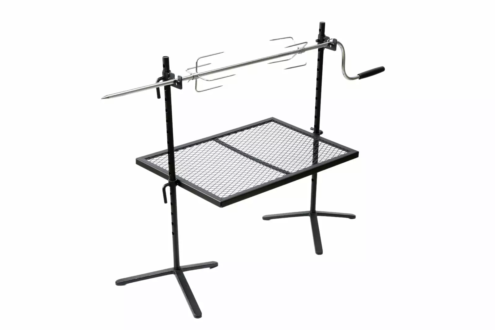 Ozark Trail Heavy Duty Adjustable Outdoor Camping Rotisserie Grill Steel