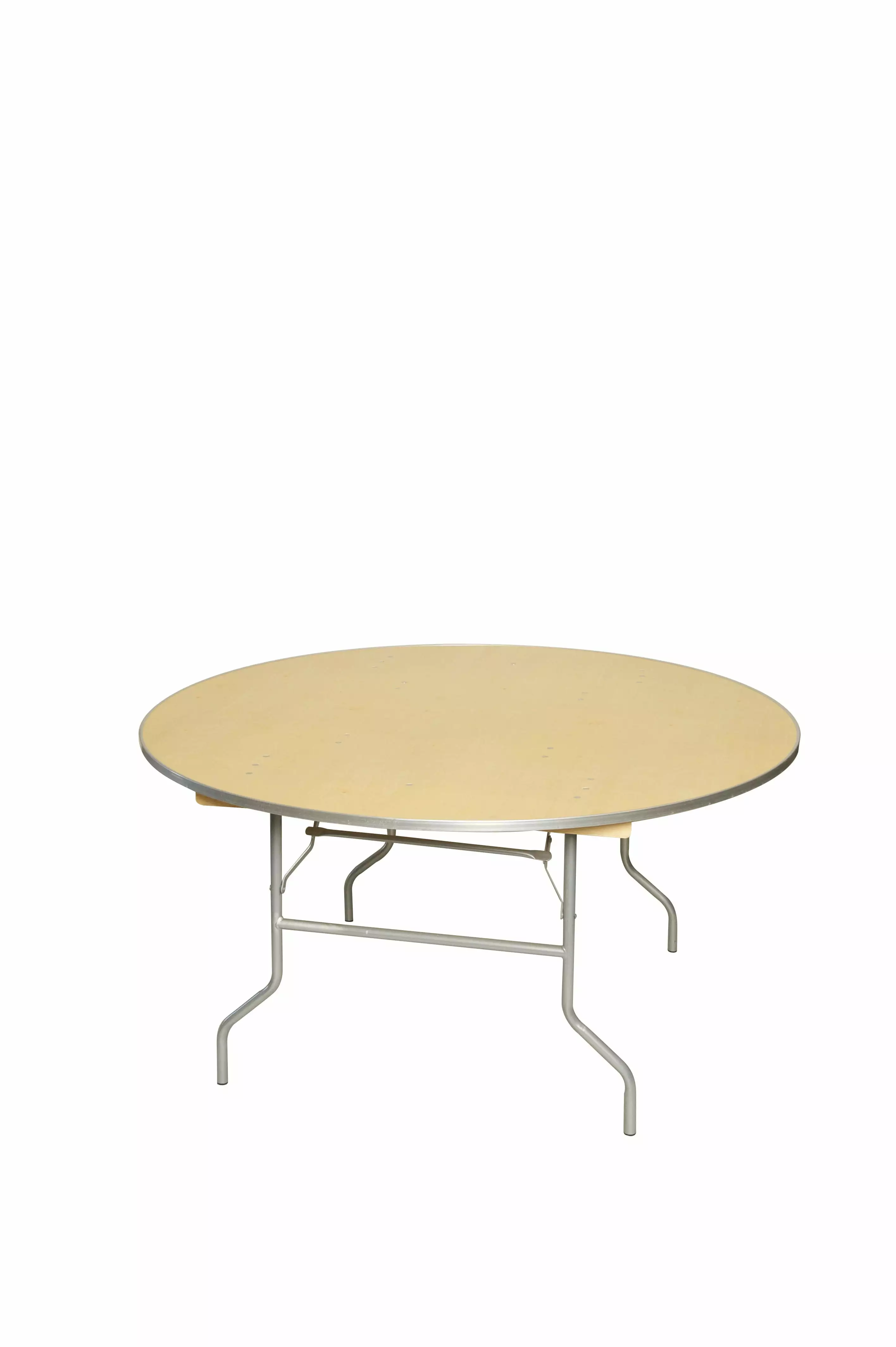 Table 48 WFT Series Russian Birch Wood Round Metal Edge Durable and Stylish Surface