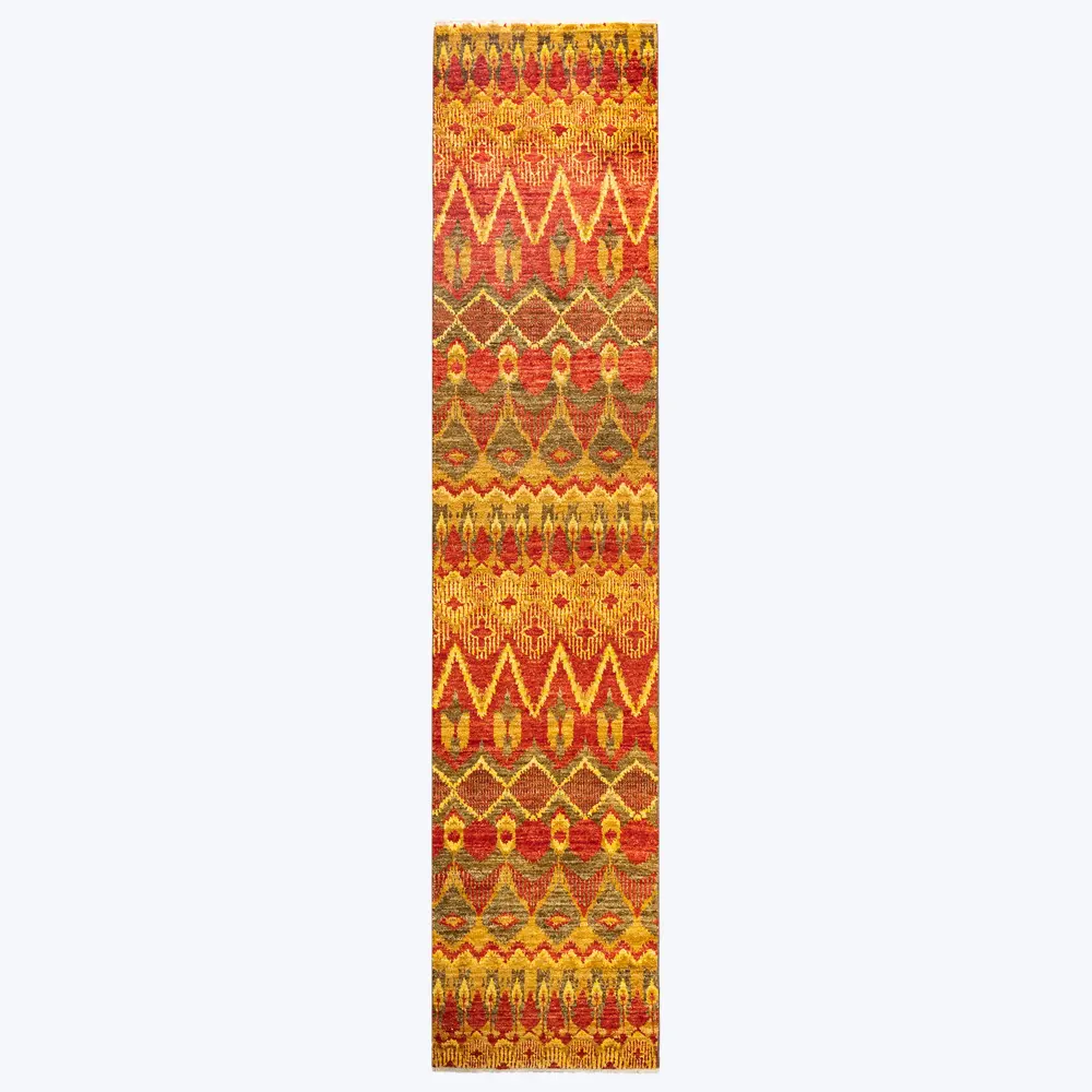 Orange Established Wool Runner - 2' 6" x 12' 4"
