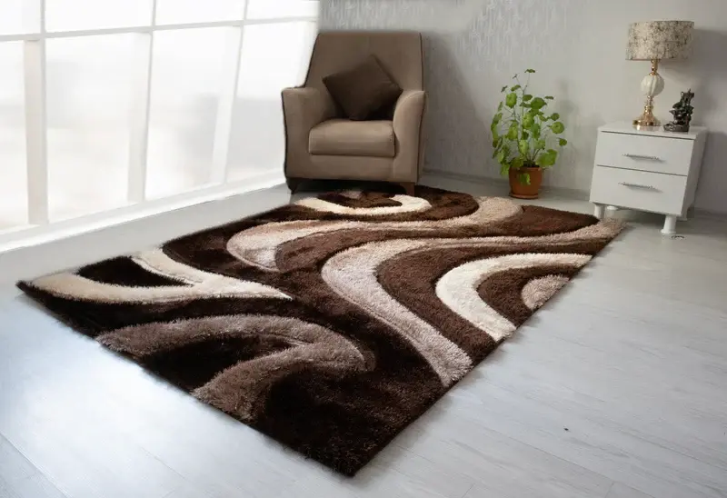 3D Shaggy COCOA Area Rug - 3D444