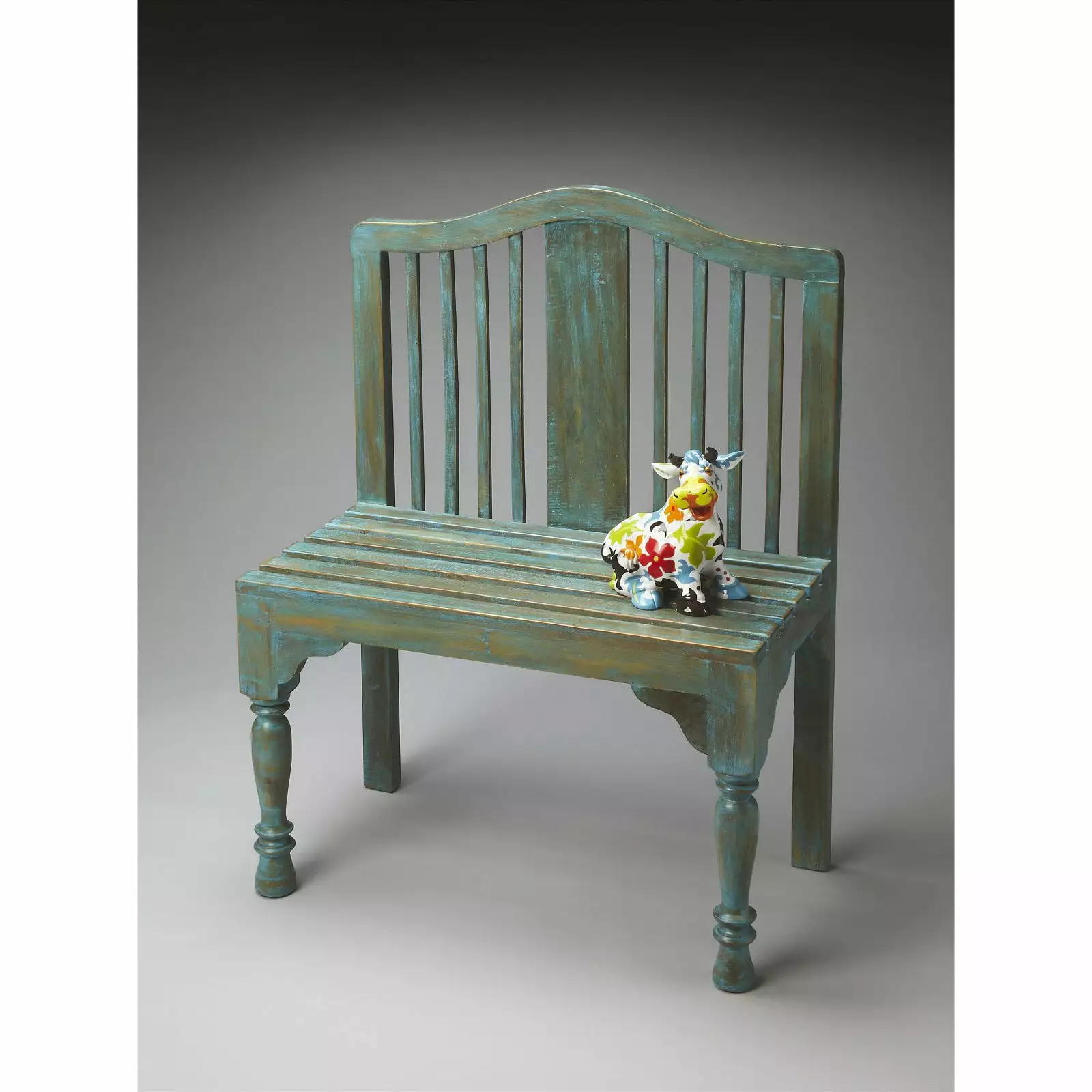 Butler Specialty Heritage Roseland Solid Wood Bench Blue Rustic Furniture Benches Butler Specialty Company