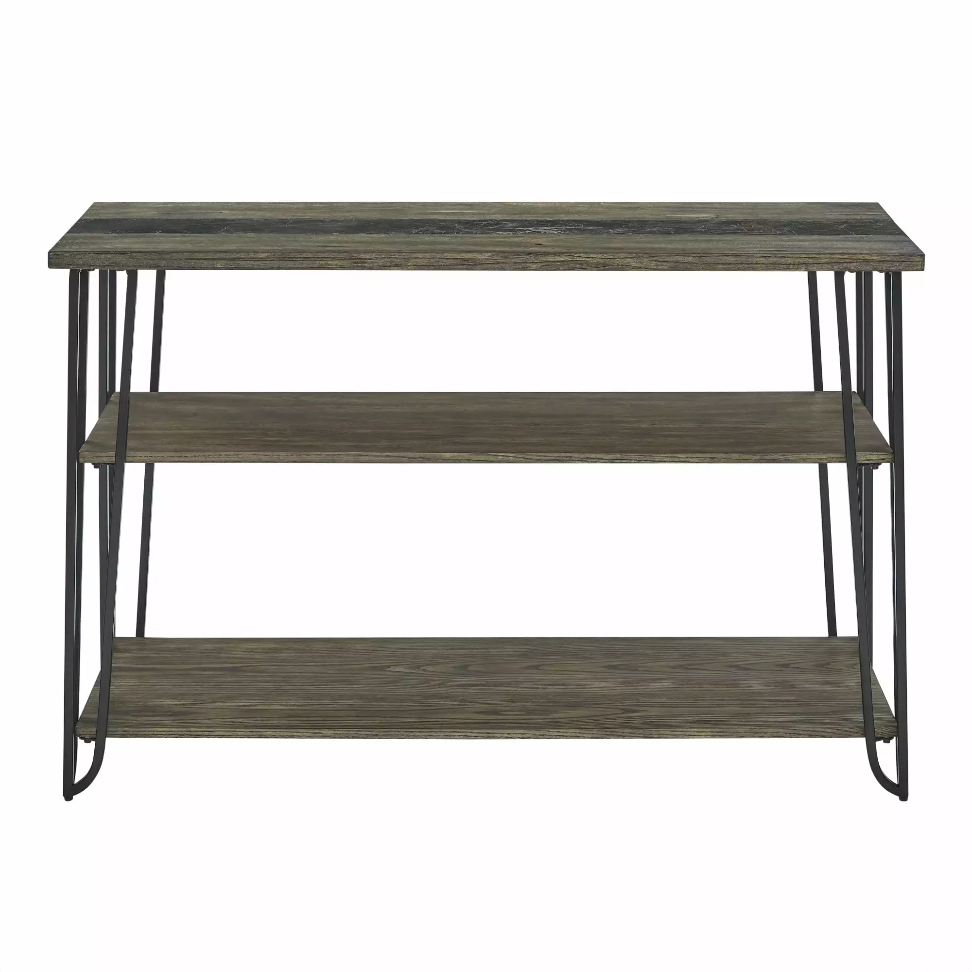 Steve Silver Harper Rustic 46 Rectangle Console Table Sintered Stone Dark Driftwood Console Steve Silver Co.