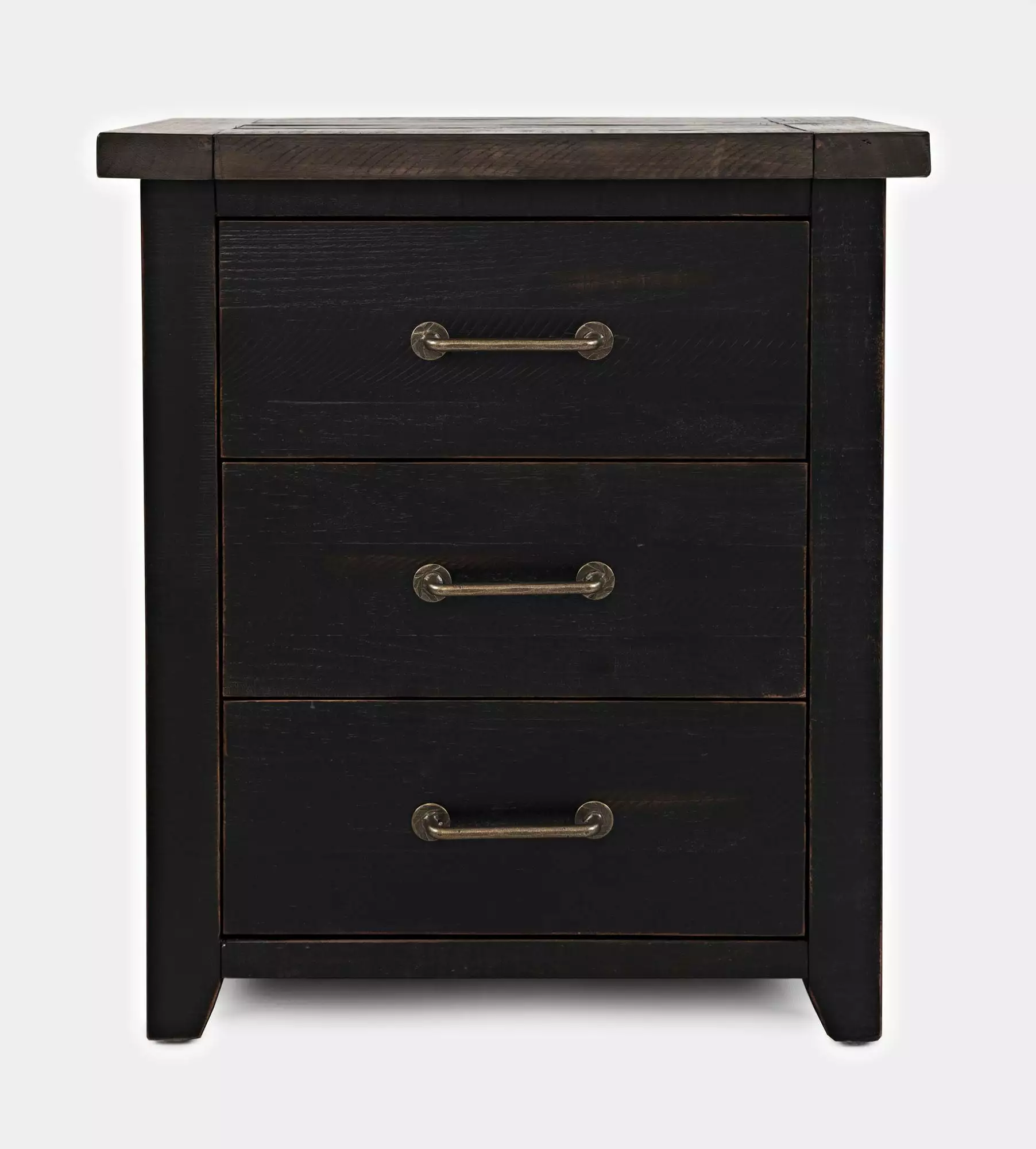 Madison County Rustic Reclaimed Pine Farmhouse USB Charging Nightstand Jofran JOFRAN INC.