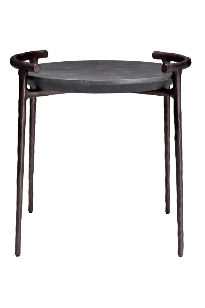 Gray Marble Rustic Side Table Eichholtz Arca Accent Table