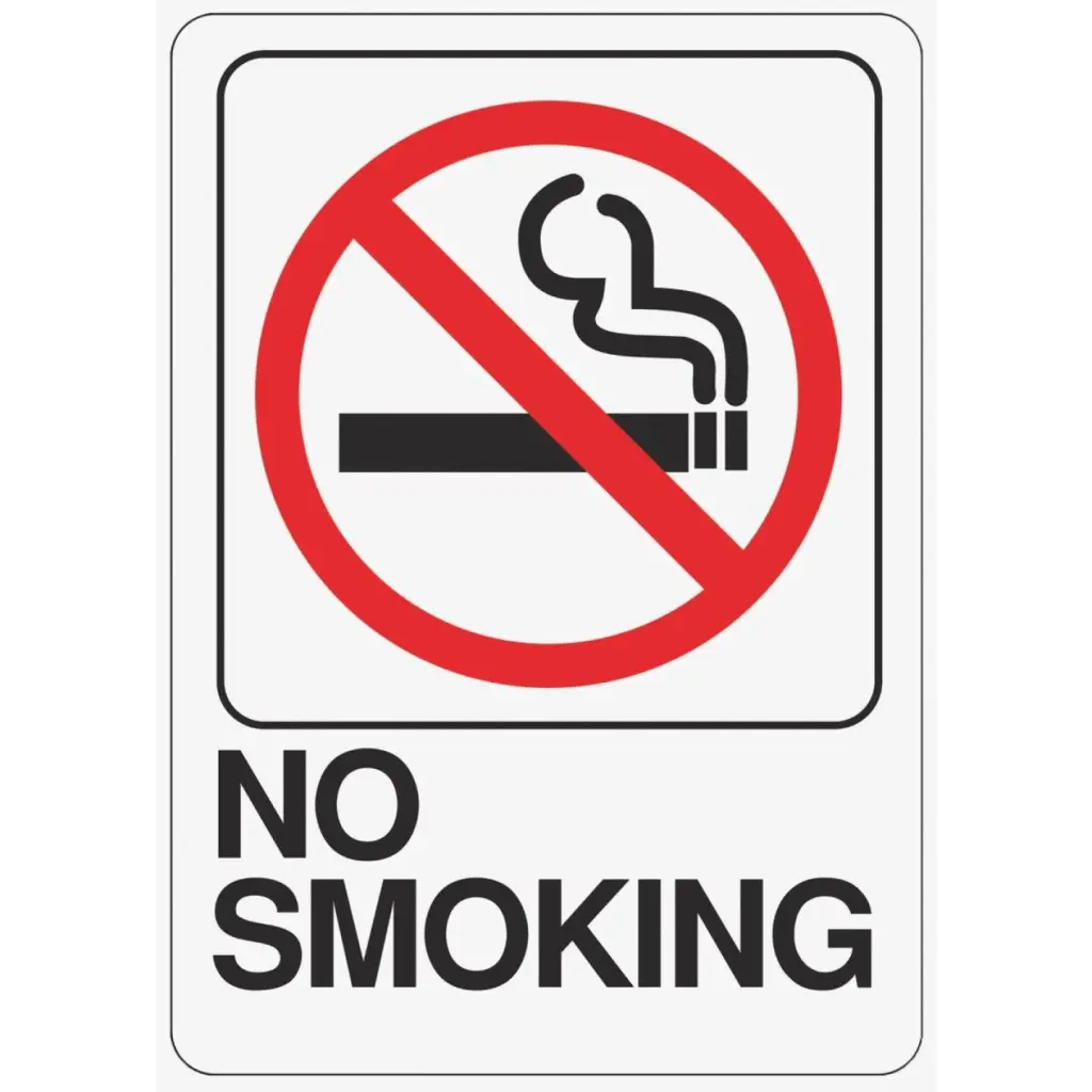 Hy-Ko Deco Series Heavy-Duty Plastic No Smoking Sign Indoor and Outdoor Use