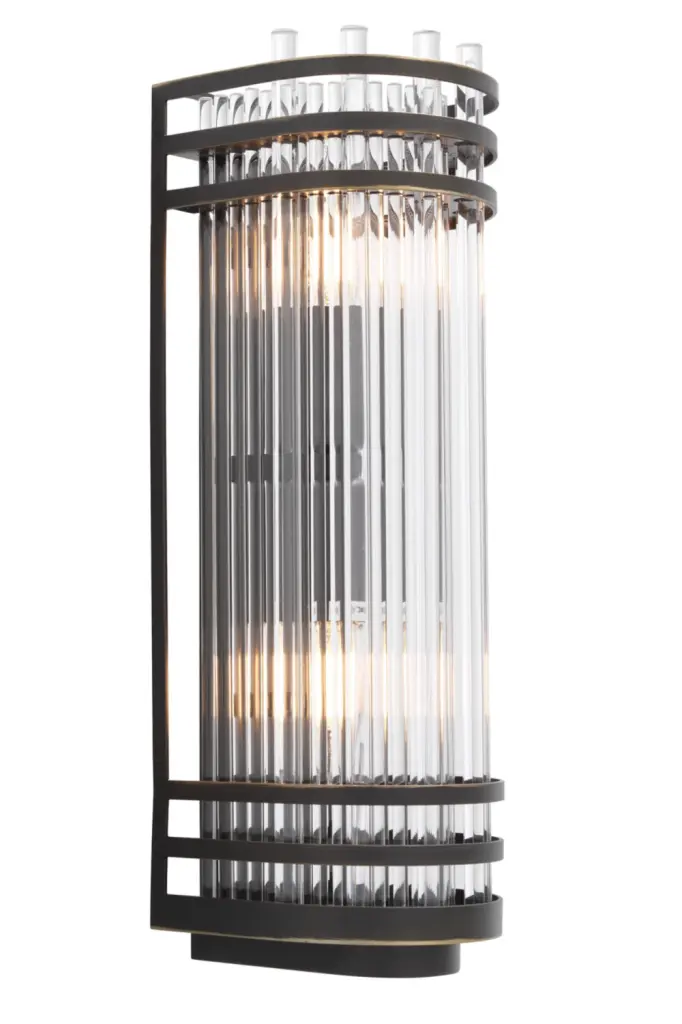 Bronze Glass Wall Lamp S Eichholtz Gulf Vintage Inspired Lighting Fixture