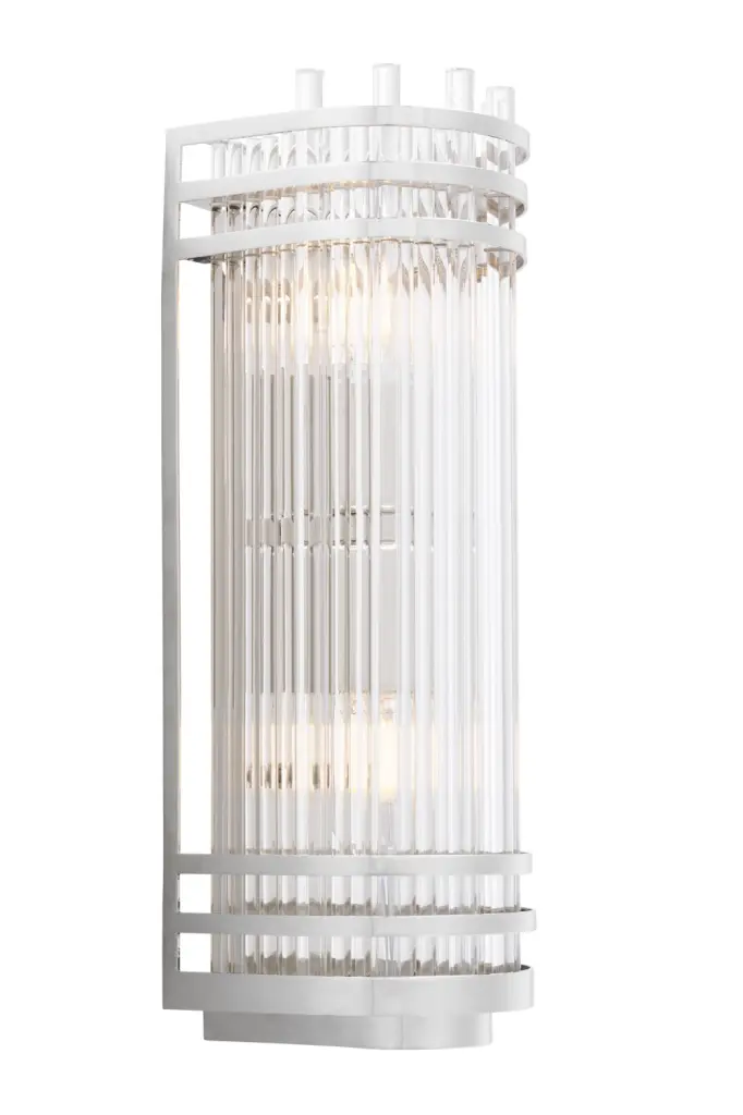 Silver Glass Wall Lamp S Eichholtz Gulf Modern Sconce Lighting Fixture