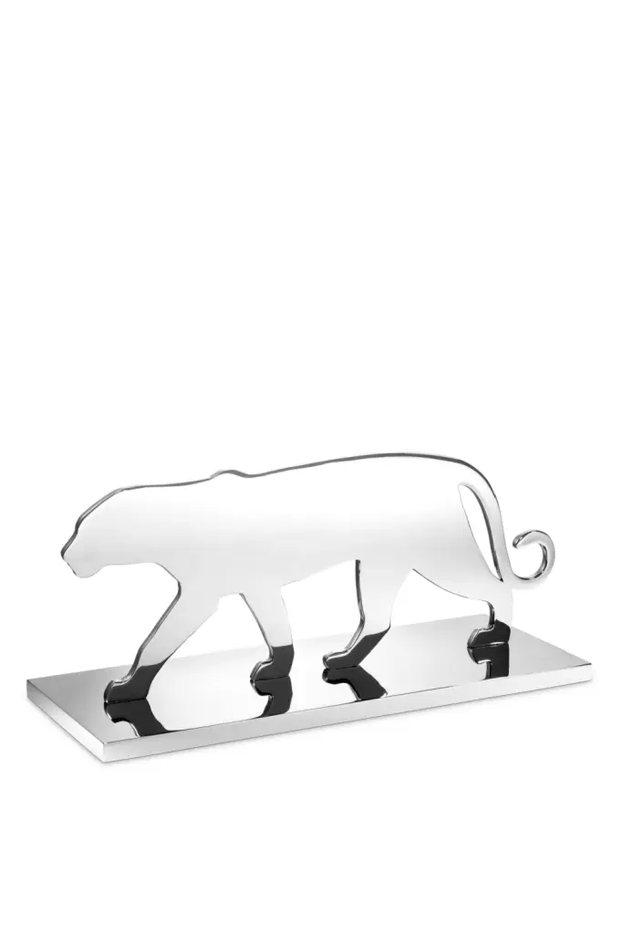Eichholtz Panther Silhouette Silver Decorative Object Home Decor