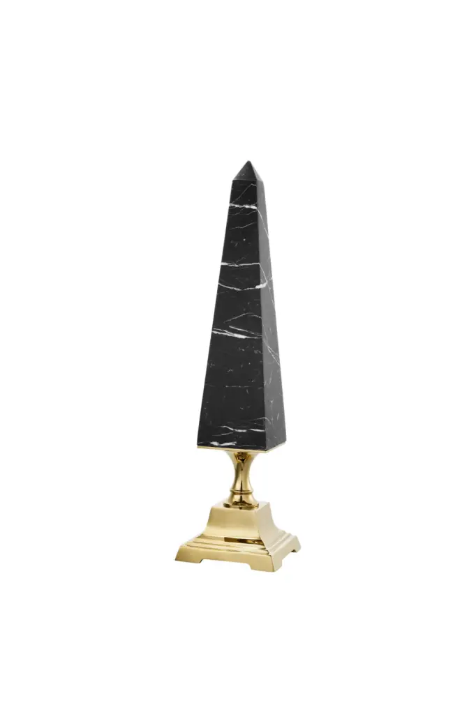 Large Black Marble Obelisk Eichholtz Layford