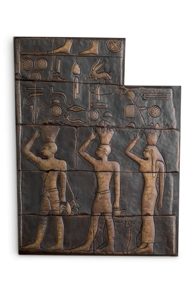 Bronze Wall Sculpture Metropolitan Eichholtz Akhihotep Egyptian Decor