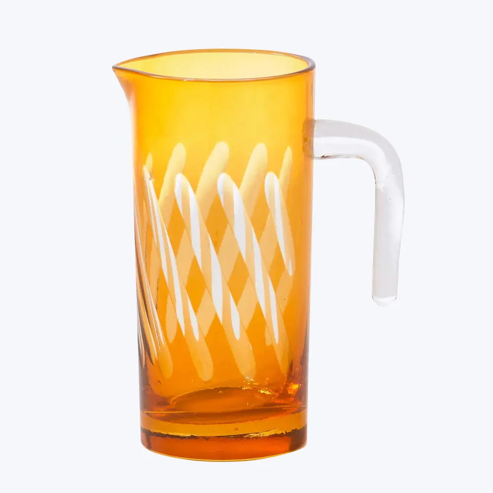 Tubular Glass Pitcher Tangerine