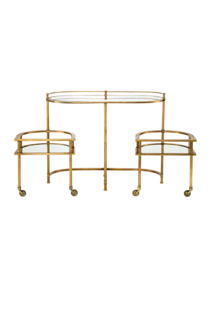 Eichholtz Lavalle Vintage Brass Trolley Luxury Living Room Decor