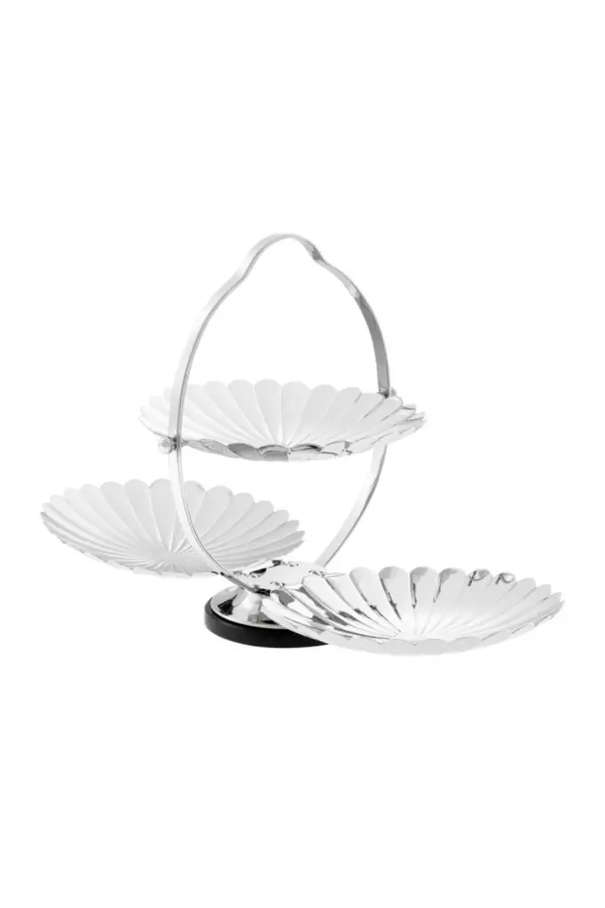 3 Tier Scalloped Tray Eichholtz Beatrice Stylish Serving Stand