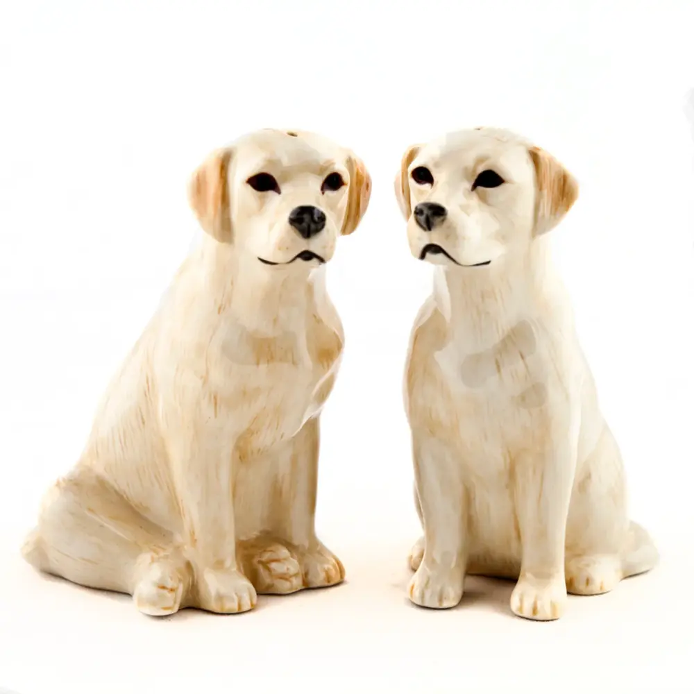 Ceramic Golden Labrador Salt and Pepper Shaker Set