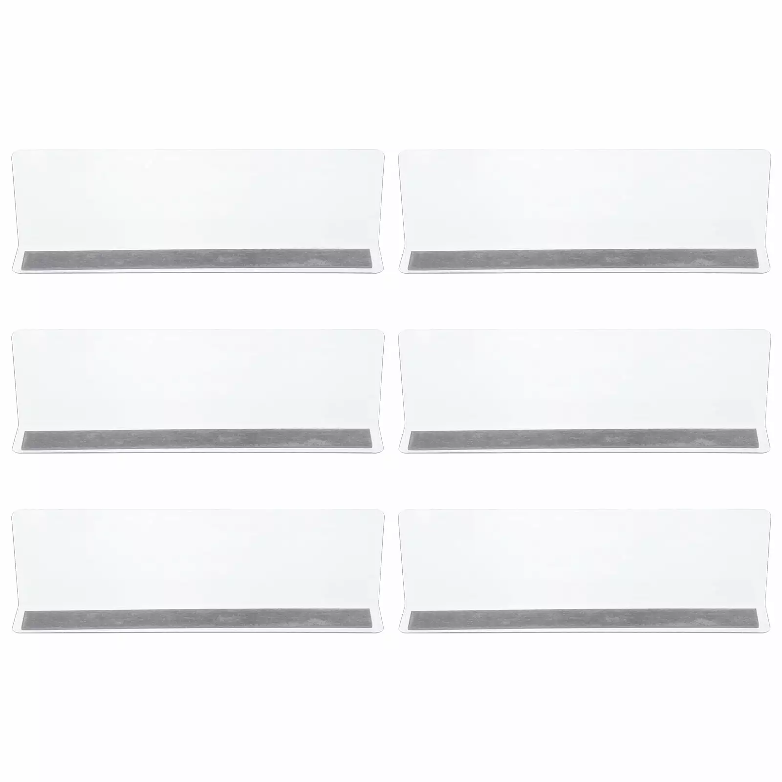 6Pcs Plastic Shelf Divider Supermarket Commodity Divider L-Shaped Side Baffle GANSWAN