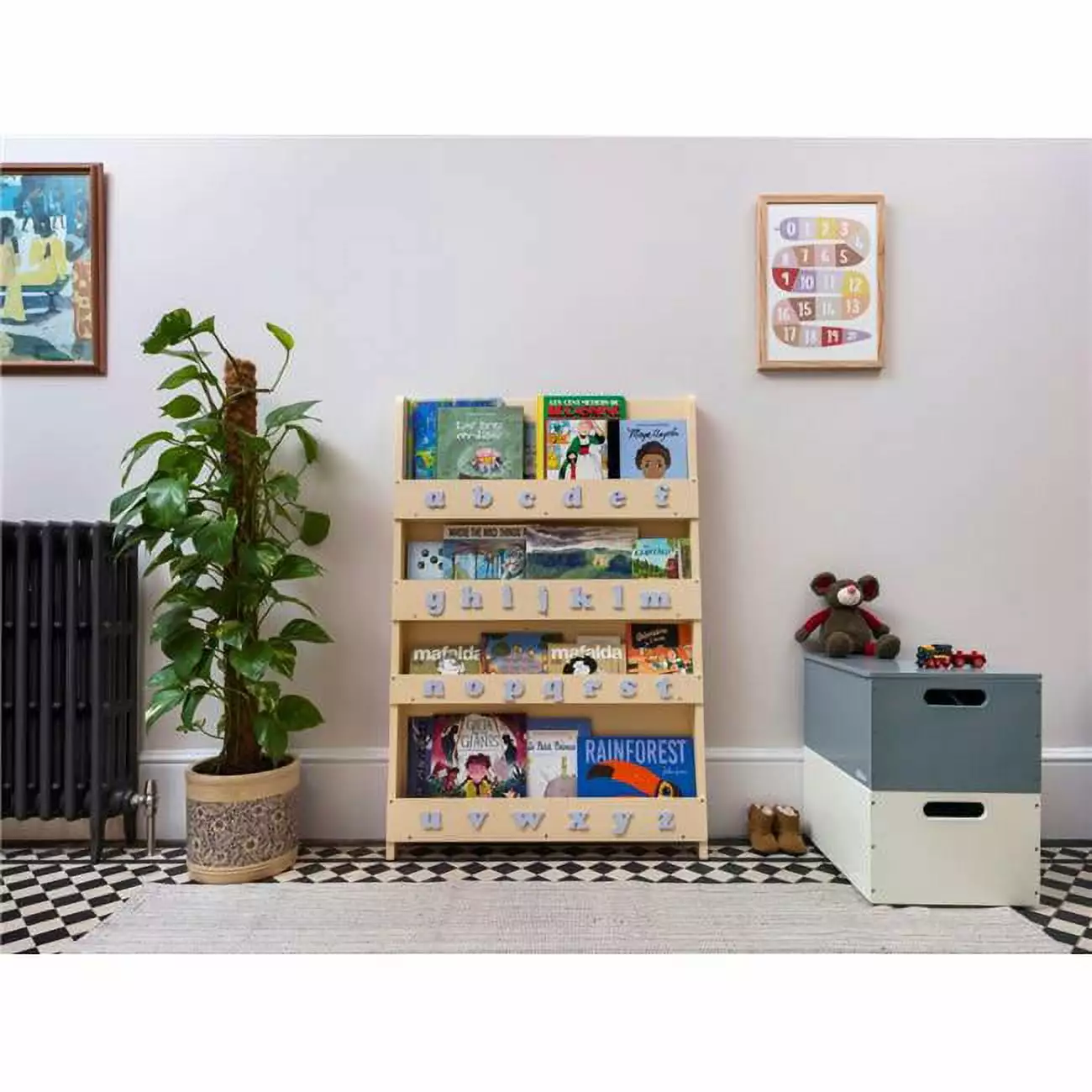 Tidy Books BC-LCBRB Barley Kids Bookshelf Blue Dawn Alphabet