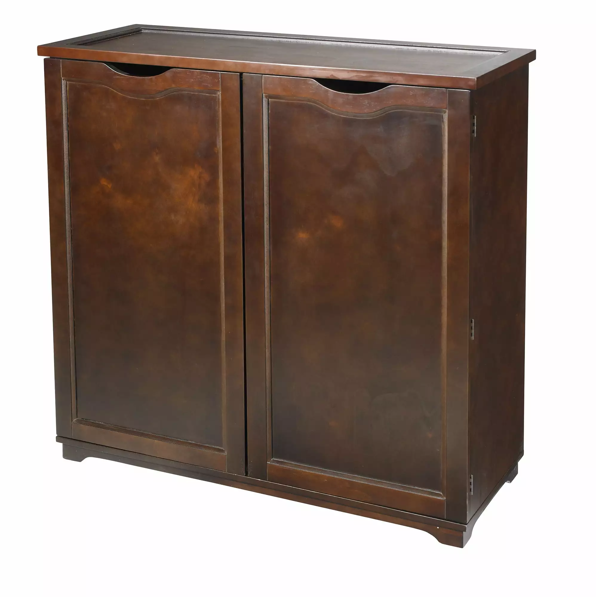 3.25' Mahogany Brown Indoor Home Furniture Gatherions 6-Tier Wooden Shoe Dresser Contemporary Home Living