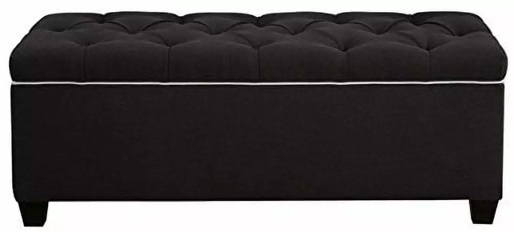 Sole Designs Off-White Magnolia Fabric Shoe Storage Bench Espresso Legs Ottomans MJL Furniture Design--DROPSHIP