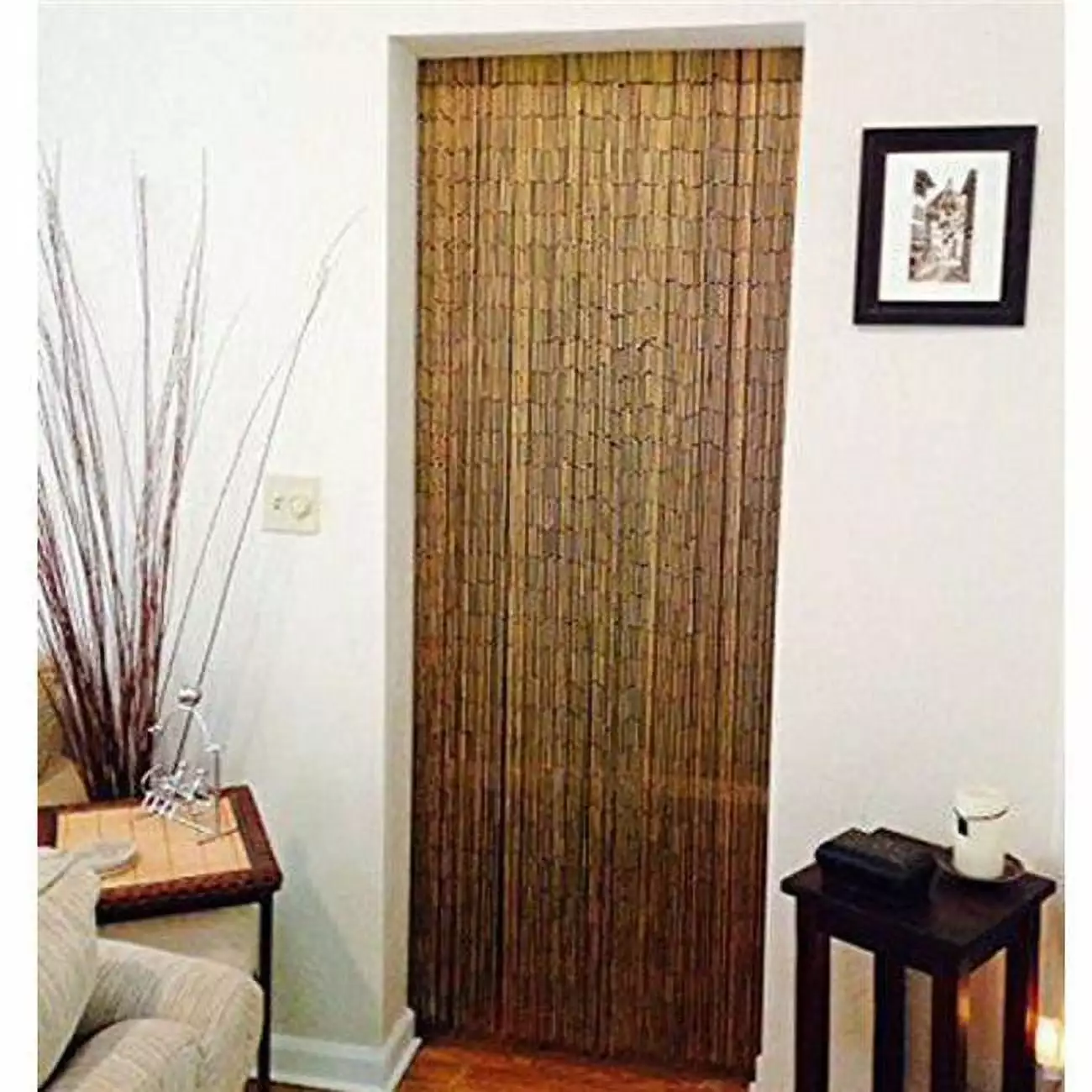 Bamboo54 Handmade Room Divider Curtain Beads Door Shoji Room Divider Black Brown