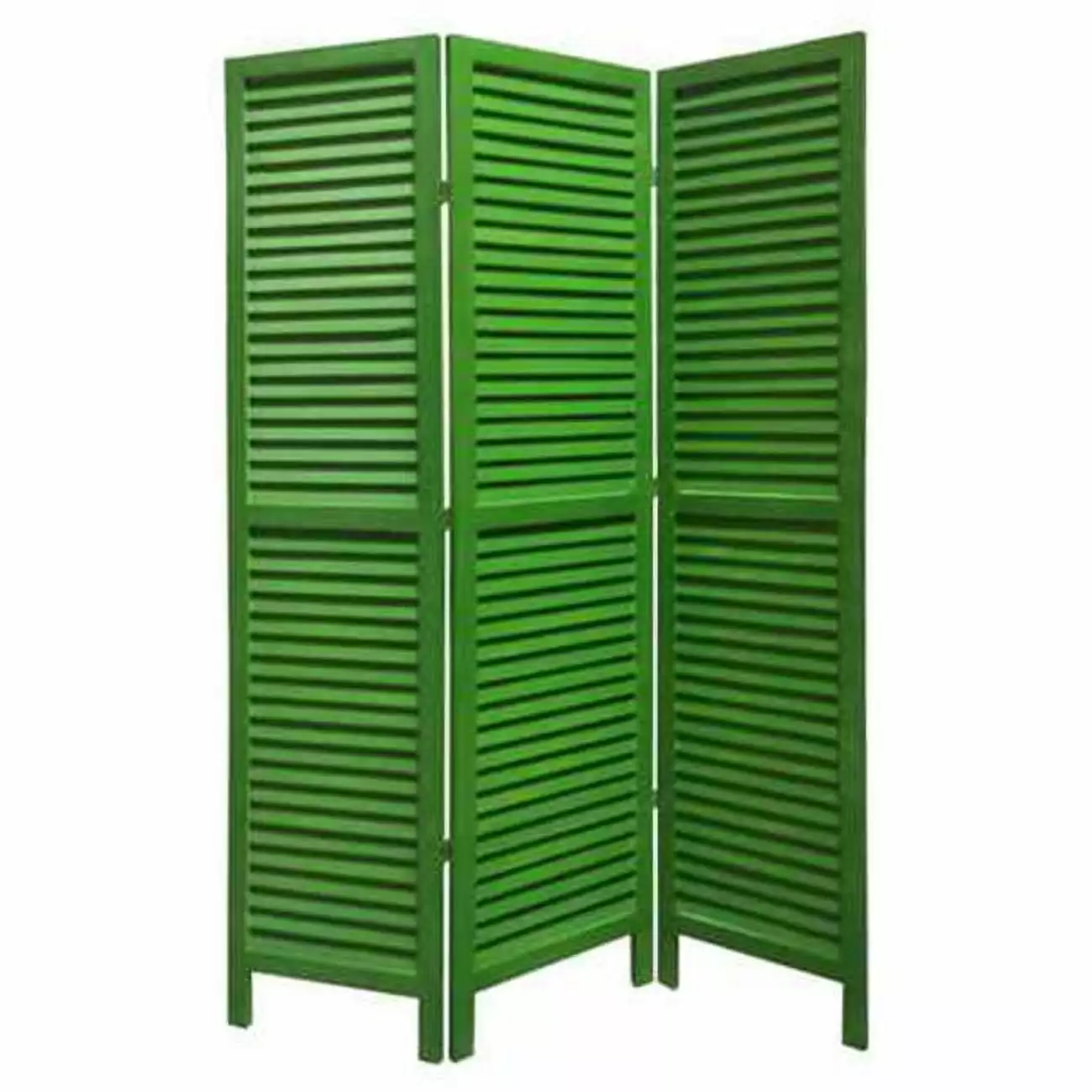 Screen Gems 3 Panel Shutter Room Divider Green
