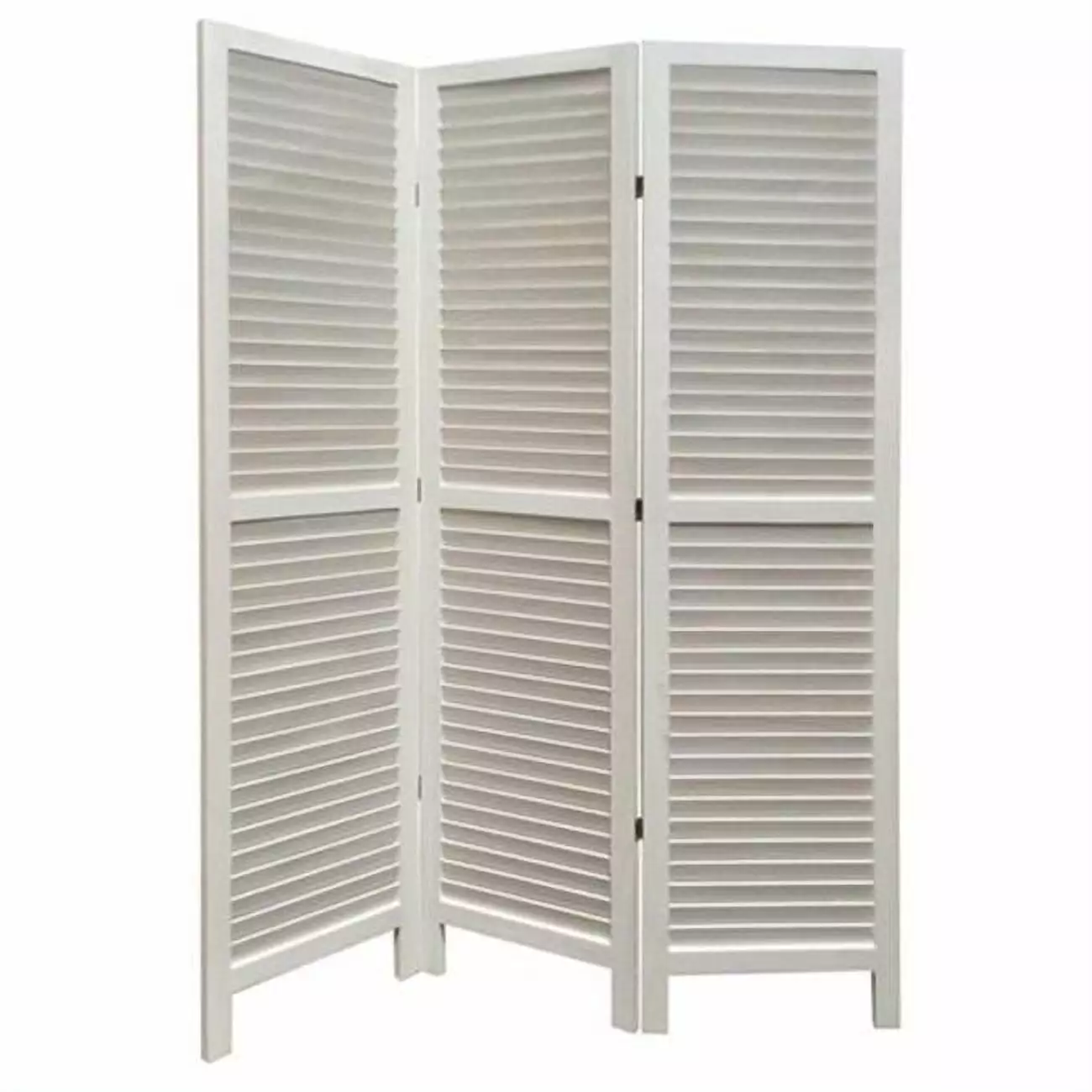 Screen Gems 3 Panel Shutter Room Divider White