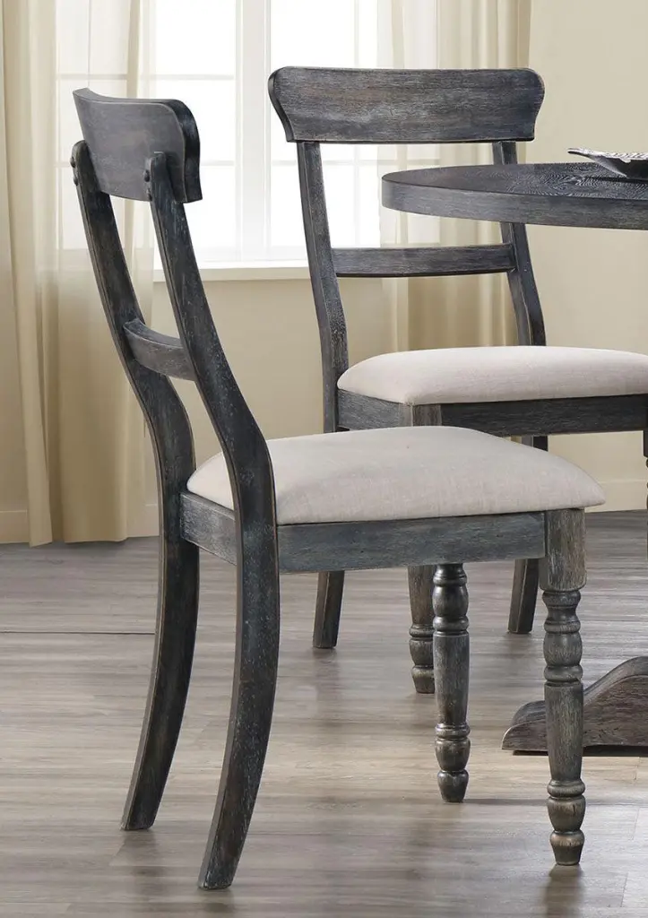 Acme Furniture Wallace Side Chair Light Brown and Weathered Gray Set 2 - Modern Dining Chairs