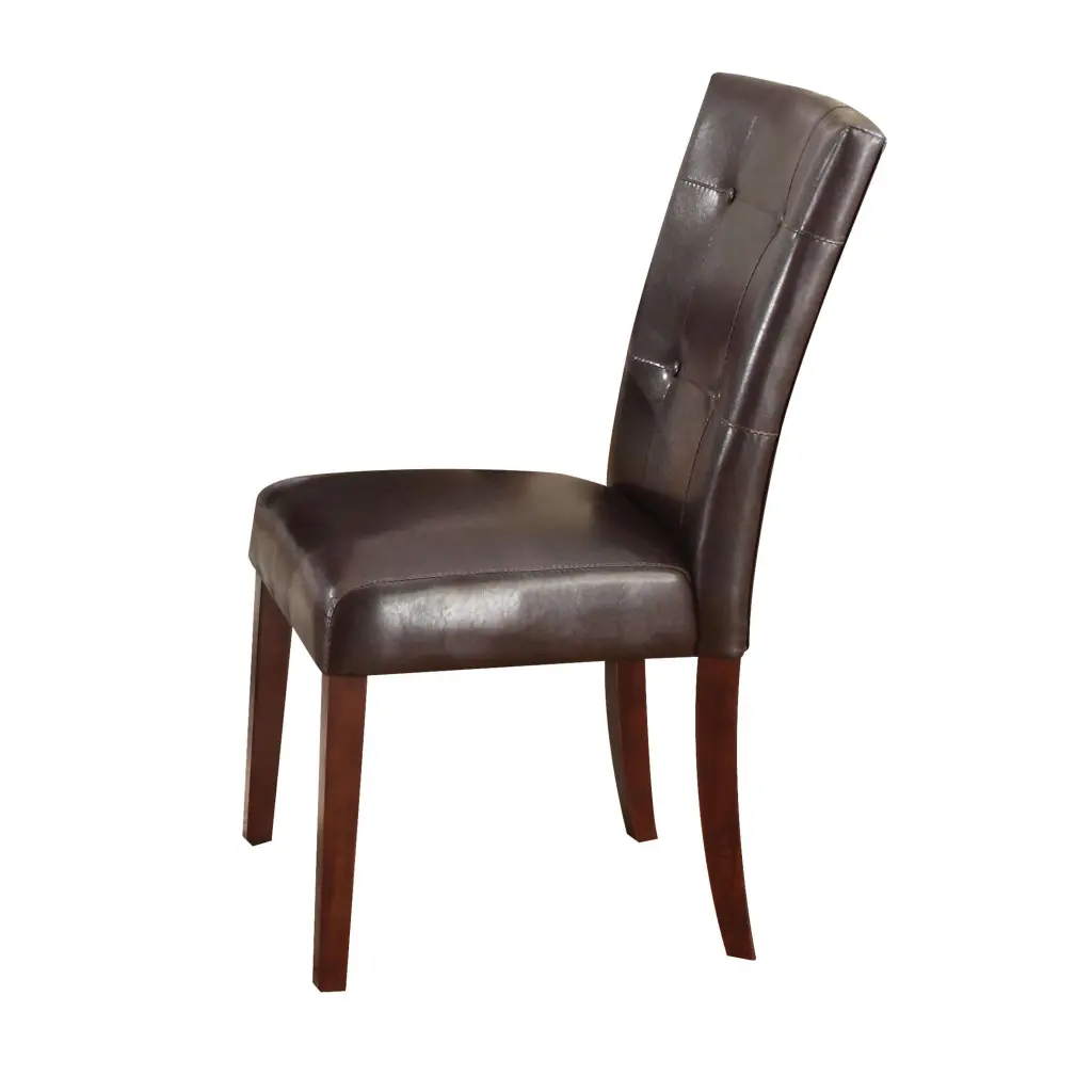 Danville Espresso PU & Walnut Side Chair Dining Room