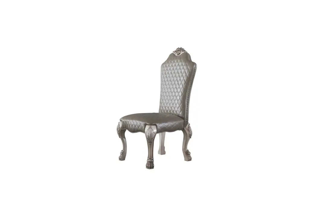Dresden Vintage Bone White PU Side Chair - Elegant Dining Room Seating