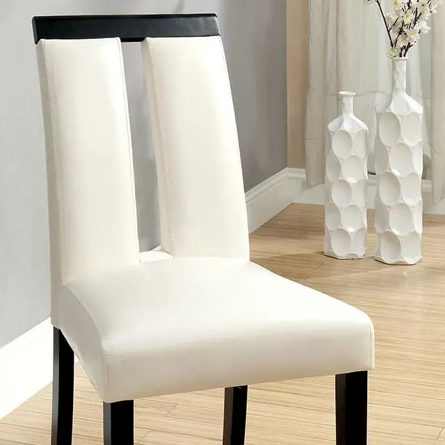 Luminar Black White Side Chair 2 Pack Modern Accent Chairs