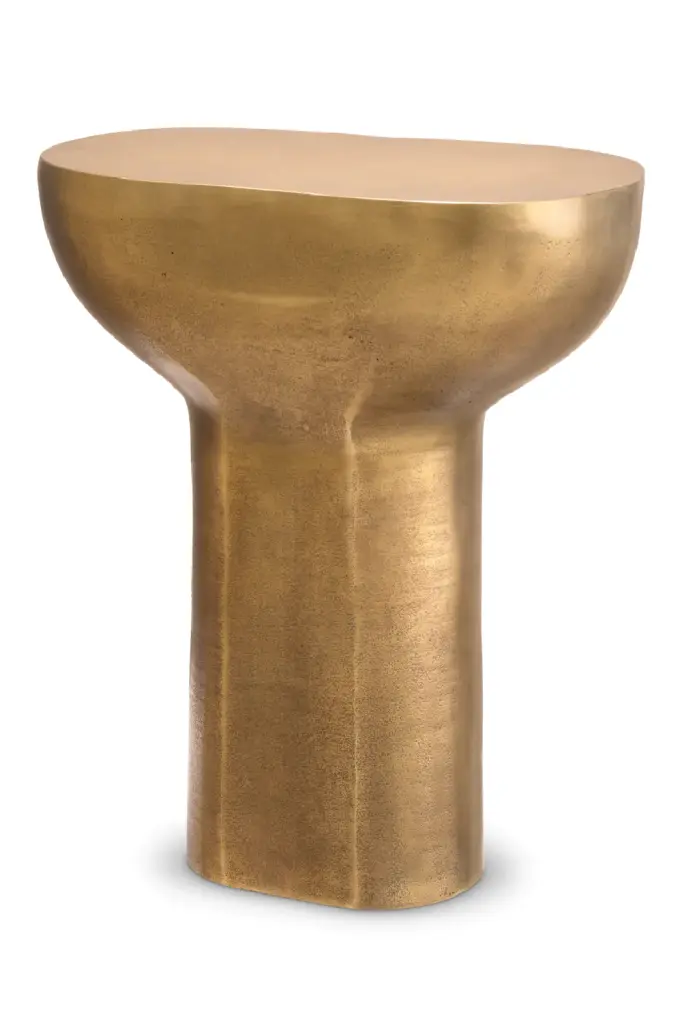 Antique Brass Oval Side Table Eichholtz Cremona Classic Living Room Accent