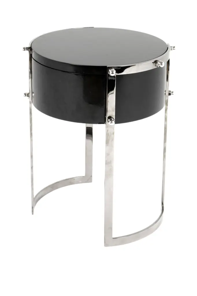 Black Round Side Table Eichholtz Coco Modern Living Room Furniture