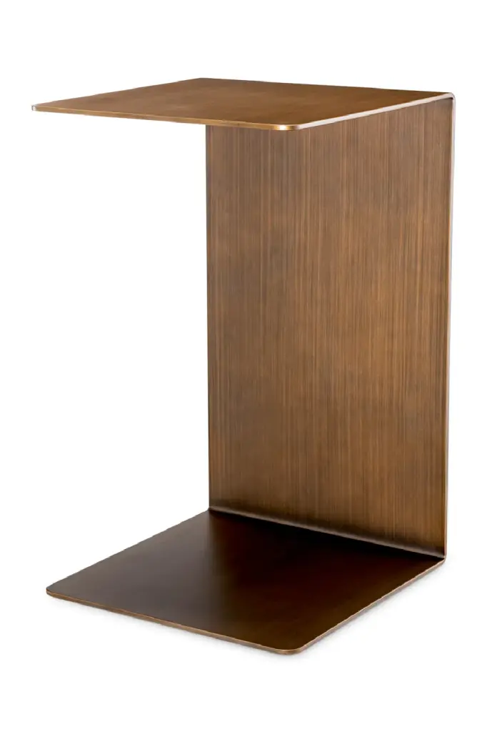 Brushed Brass Side Table Eichholtz Panarea Elegant Living Room Accent Table