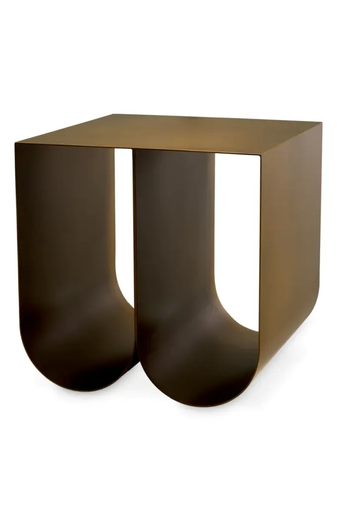 Brushed Brass Side Table Eichholtz Rafaello Stylish Living Room Accent Table