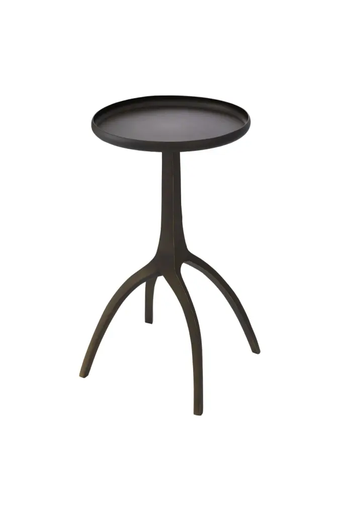 Eichholtz Laura Bronze Finish Side Table Elegant Living Room Decor