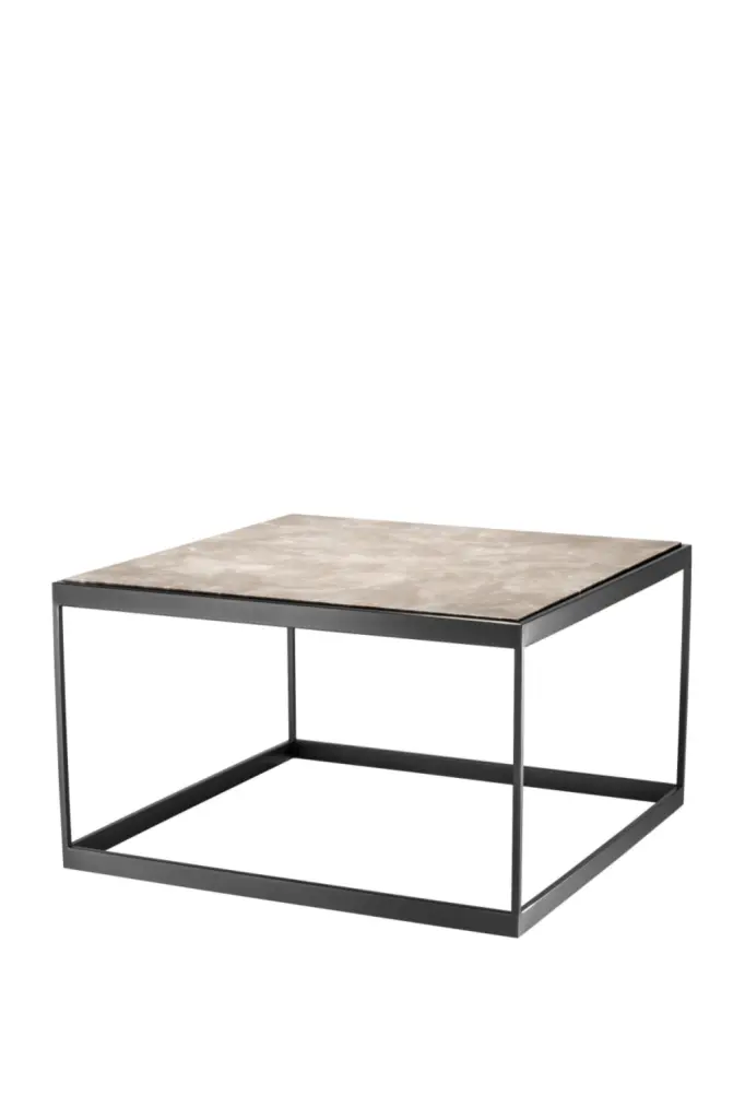 Eichholtz La Quinta Beige Marble Side Table Modern Decor