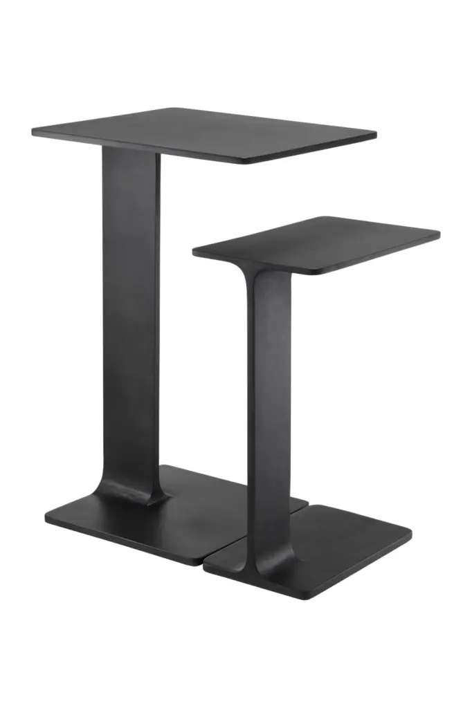 Eichholtz Smart Black Side Table Set Modern Living Room Furniture