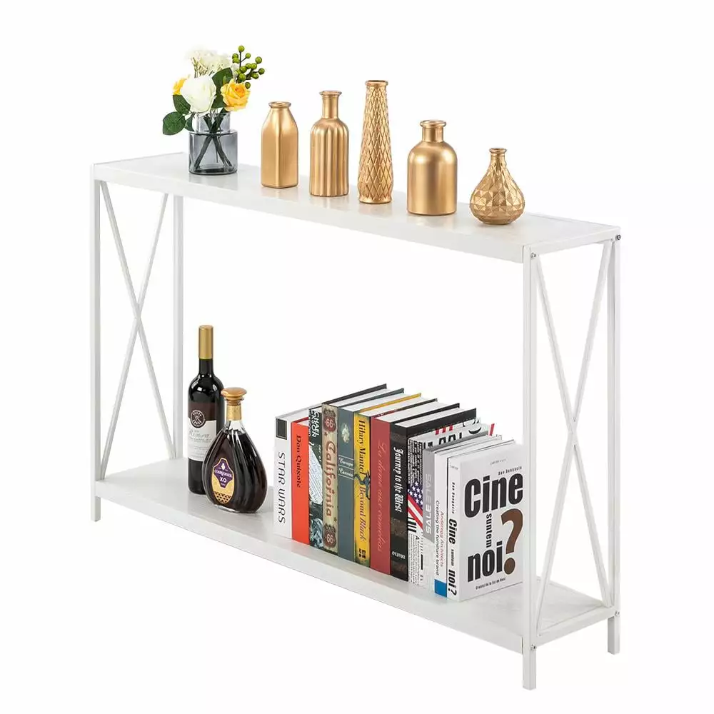 SamyoHome White Sofa Side Table Console Table Entryway Home Furniture Console FCH