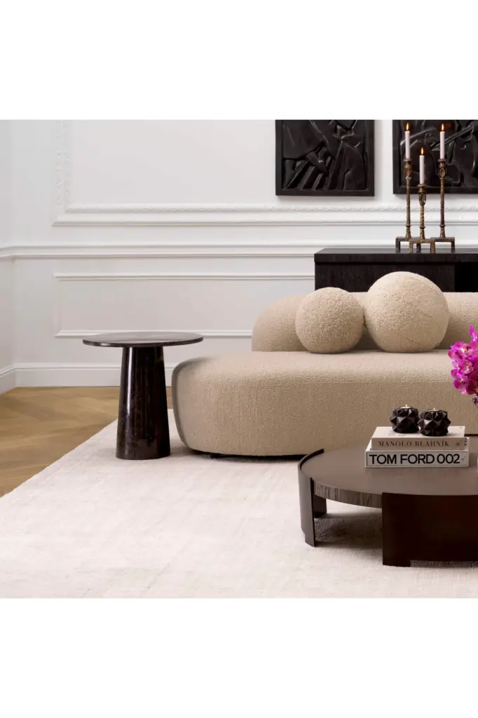 Marble Pedestal Side Table Eichholtz Terry Modern Living Room Accent Table