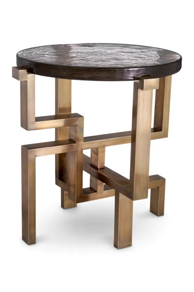 Modern Glass Side Table Eichholtz Gee Contemporary Living Room Accent Table