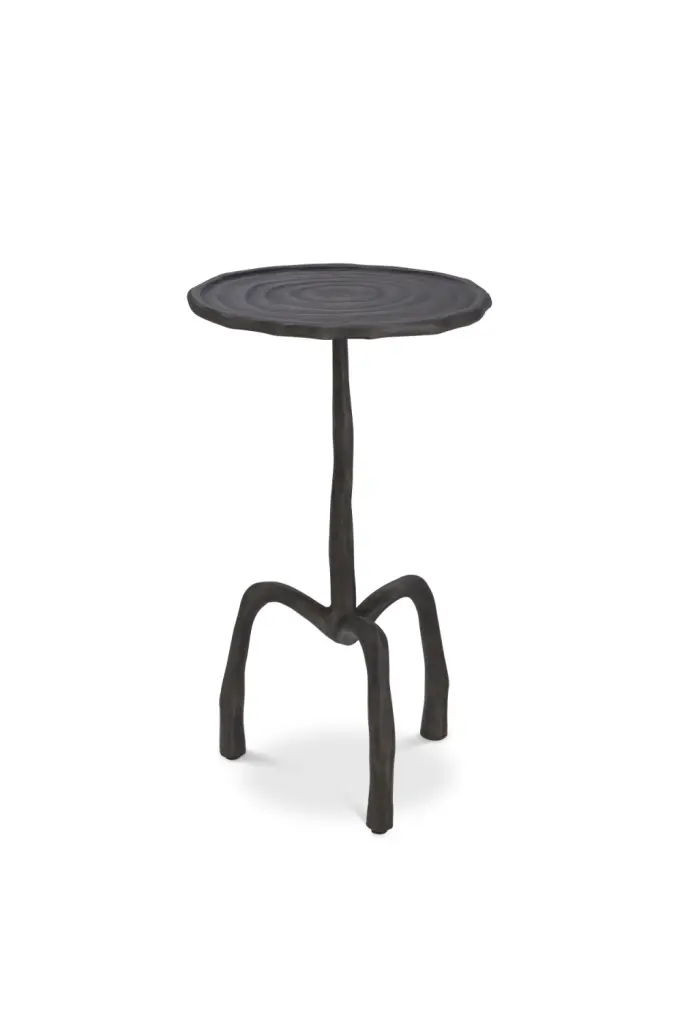 Round Bronze Side Table Eichholtz Kubu Chic Living Room Furniture