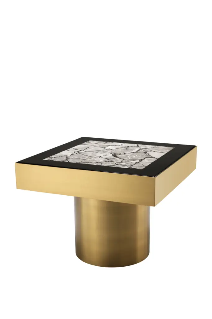 Square Marble Side Table Eichholtz Tatler Luxury Living Room Accent