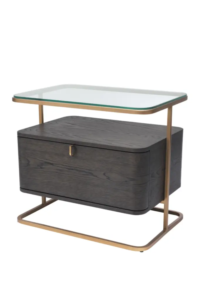 Vintage Mocha Side Table Eichholtz Augusto Living Room Accent Table