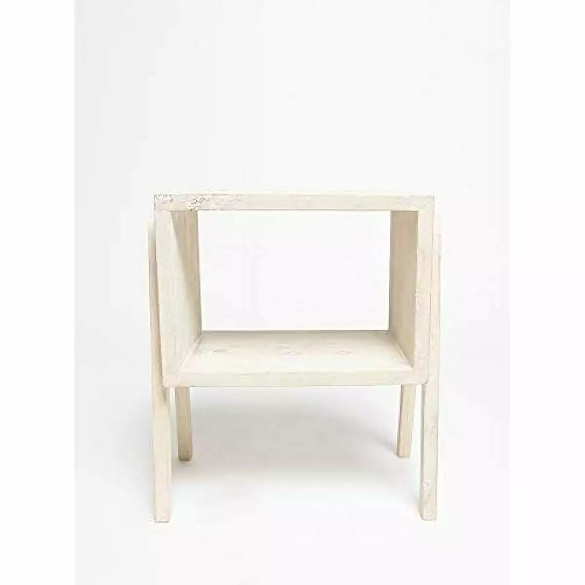 ZHI-22 Small Stackable Wood Table White