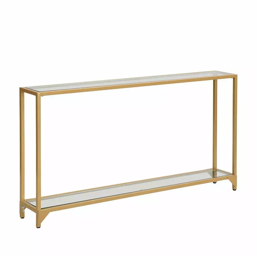 Carolina Classics Graydon Gold Slim Console Table Gold Console Carolina Classic Furniture