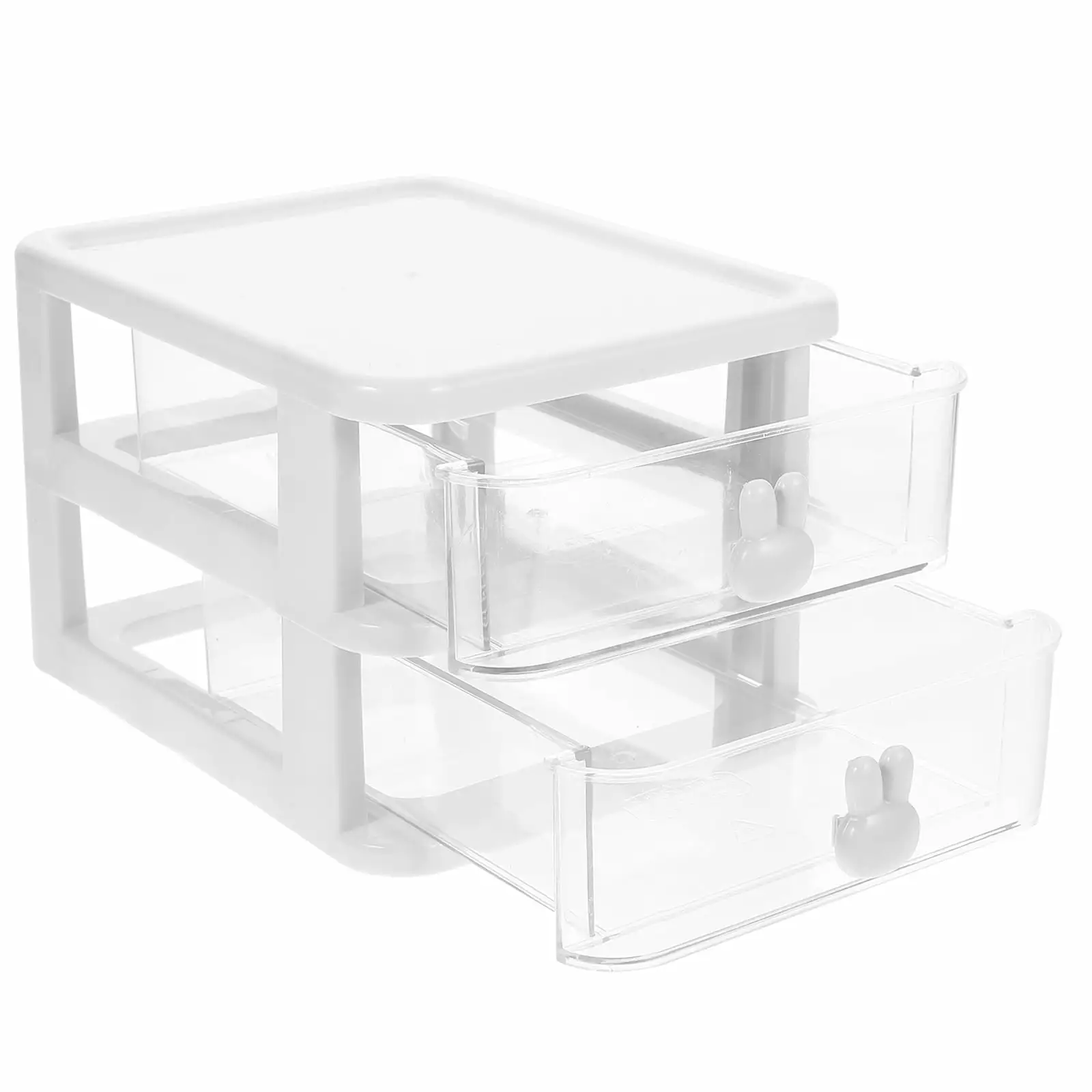 Built God Tough Storage Box Small Drawers Organizer File Cabinets White PP Student Child Nadinraom