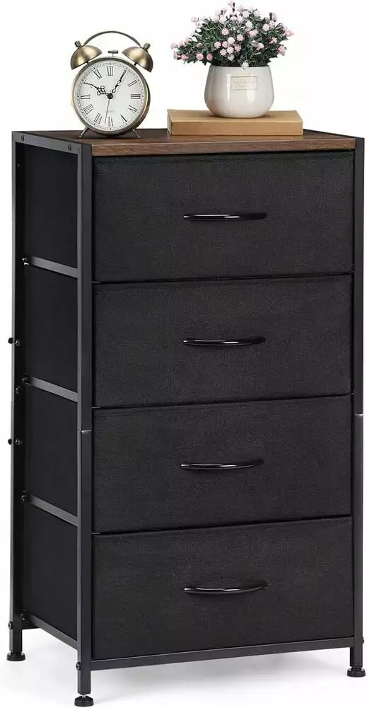 Small 4 Drawer Storage Dresser Bedroom Chest Tower Organizer Unit BloomVivid