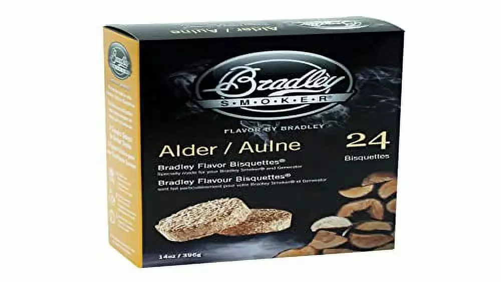 Bradley Smoker Alder Wood Bisquettes Grilling & BBQ 24 Pack